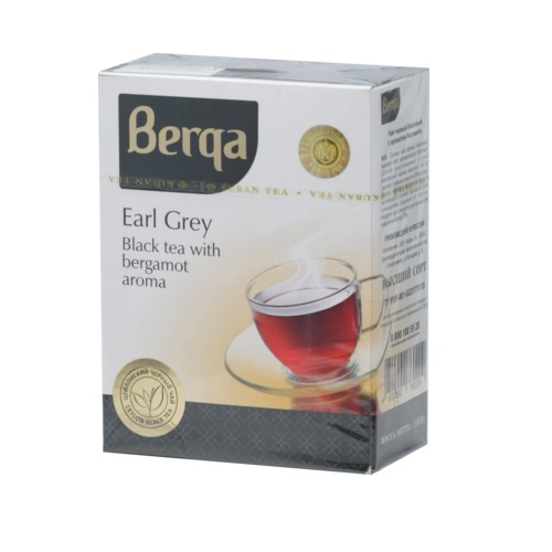 Азерчай чай черный Berga с бергамотом, 200 гр